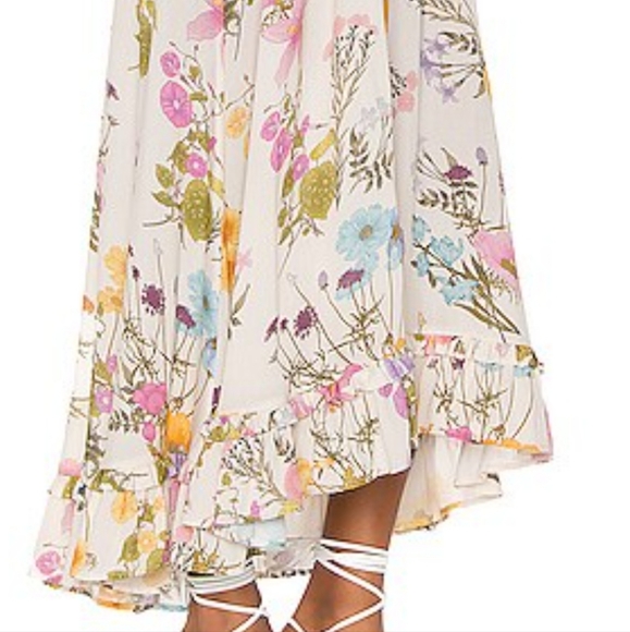 New Spell Designs Wild Bloom Strappy Maxi dress celestial midi x Revolve S gown - Picture 3 of 9